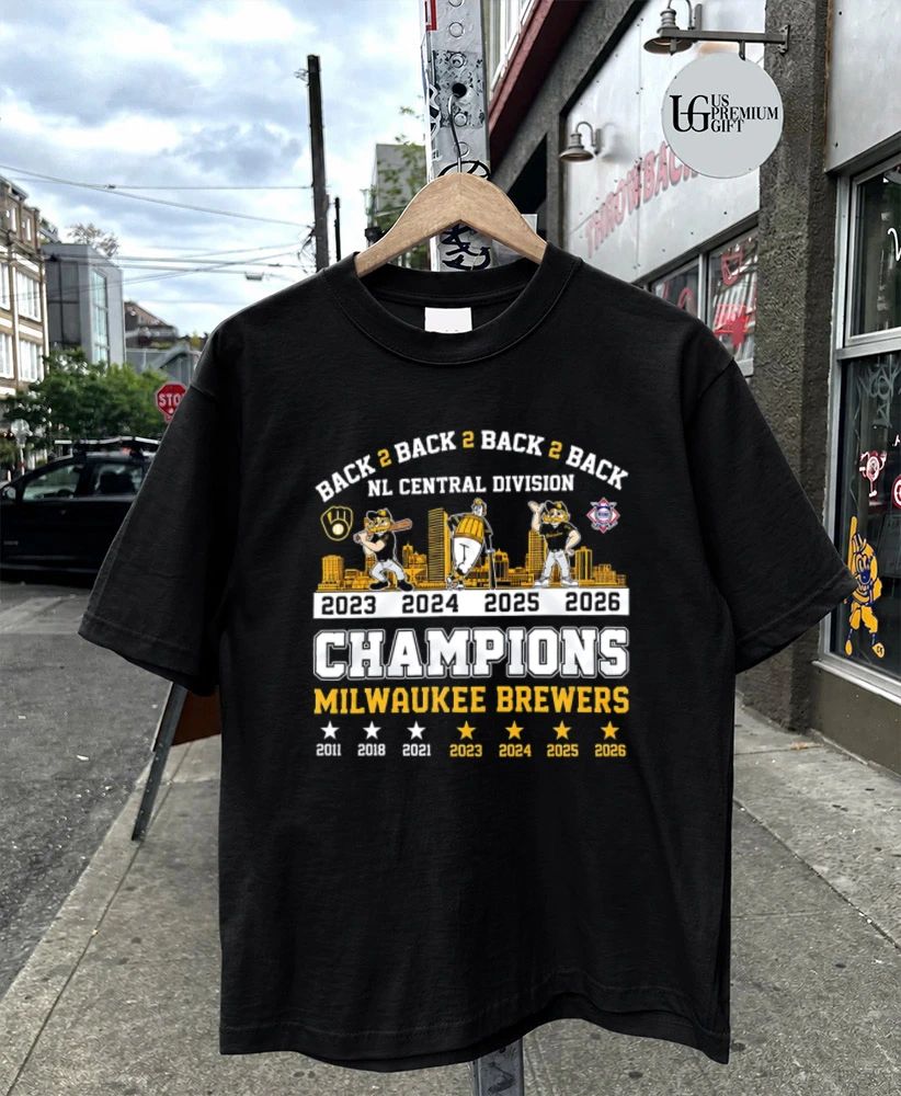 Milwaukee Brewers Back to Back NL Central Division Champions 2023 2026 shirt