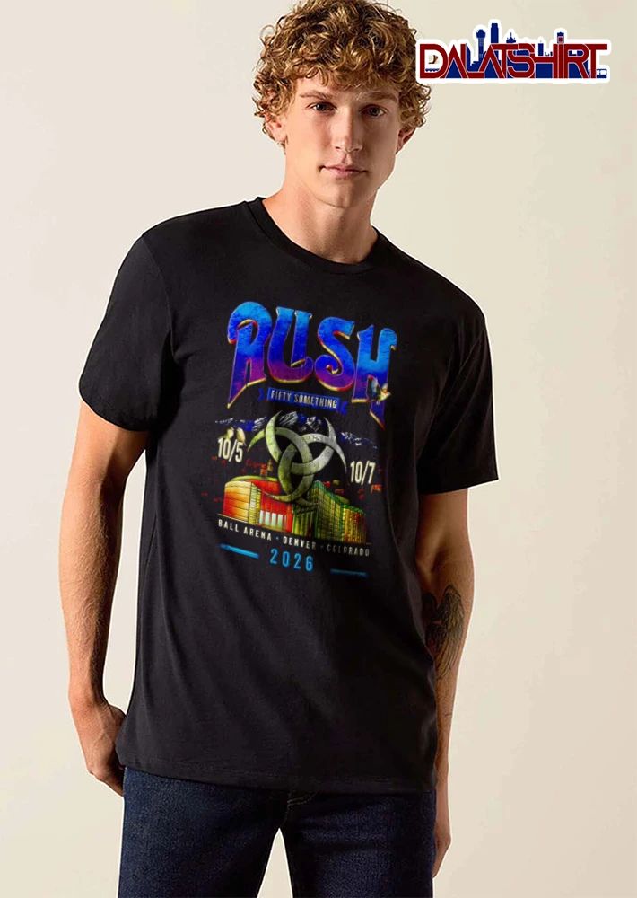 2026 Rush Fifty Something 10.5 10.7 metal crescent symbol arena mountains birds shirt
