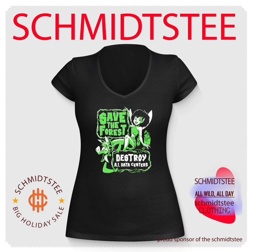 Save the forest destroy AI data centers graphic shirt