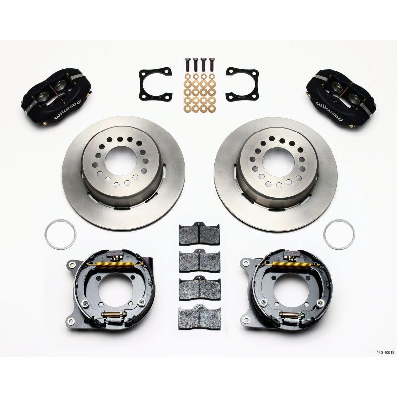 Wilwood Forged Dynalite P/S Park Brake Kit Chevy 12 Bolt-Spec 3.15in Brng Stggrd mt