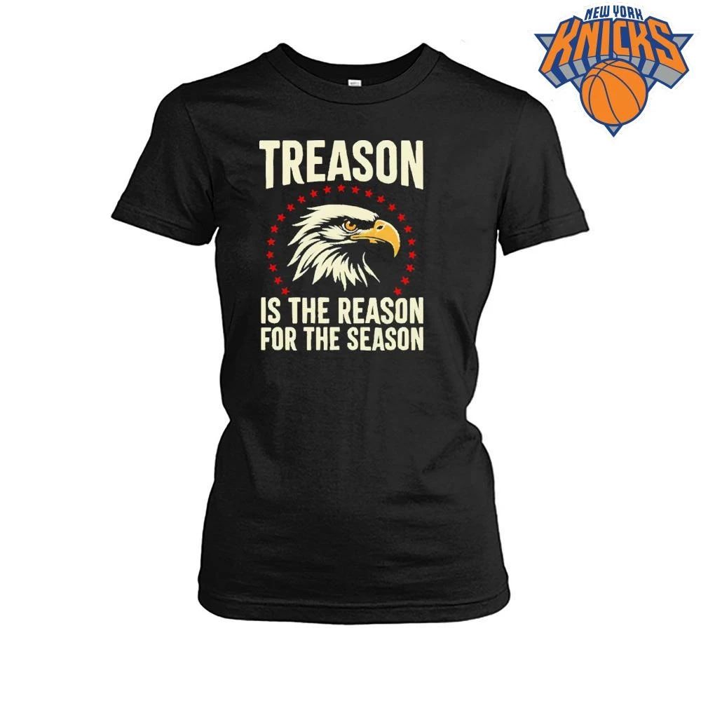 Treason is the Reason for the Season Patriotic Bald Eagle Flag Stars Shirt