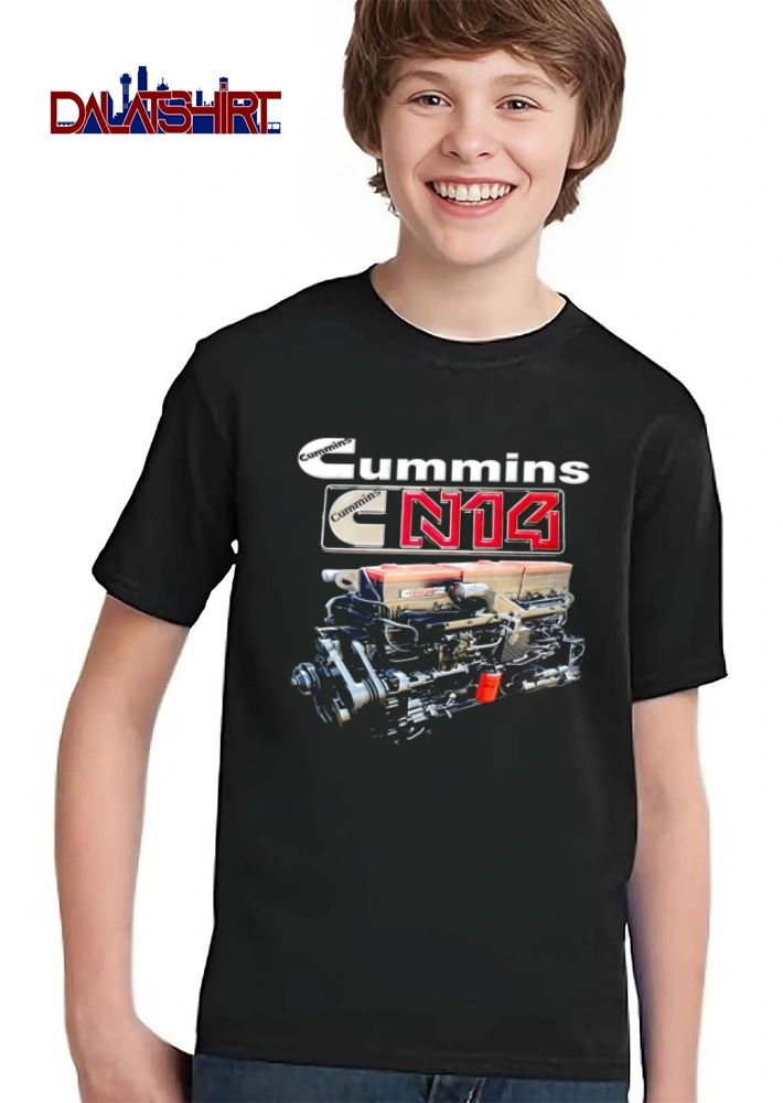 Cummins Lawson Cummins 14 diesel engine black red details shirt