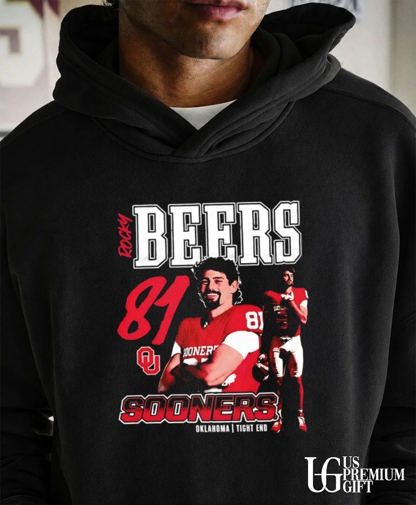 Rocky Beers 81 Oklahoma Sooners Tight End graphic shirt