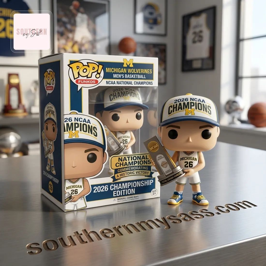 Michigan Wolverines 2026 NCAA Champions Pop Figure Doll