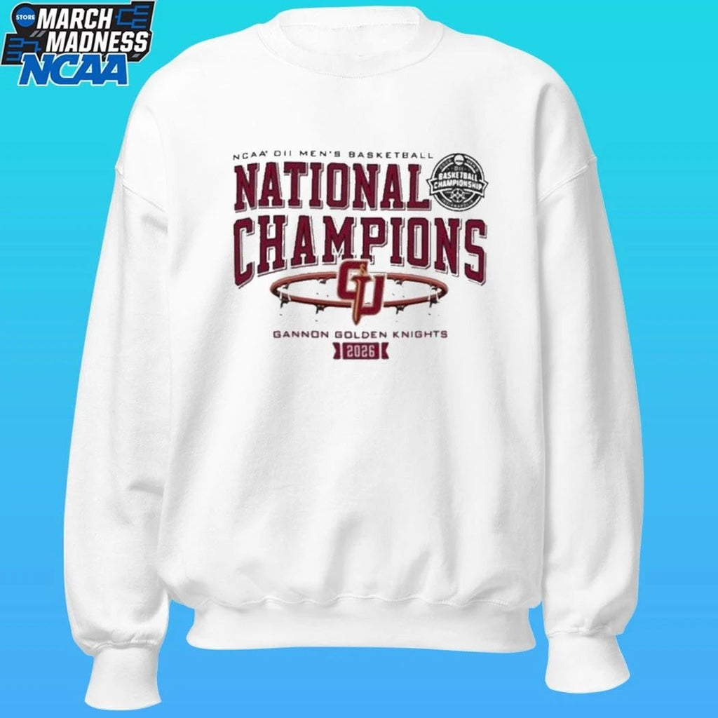 Gannon Golden Knights Men’s Basketball 2026 NCAA DII National Champions Shirt