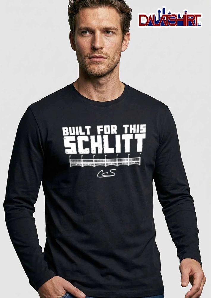 Built FOR This Schlitt white text bridge illustration signature shirt