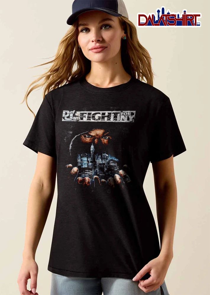 Def Jam Fight For NY hooded figure holding new york city shirt