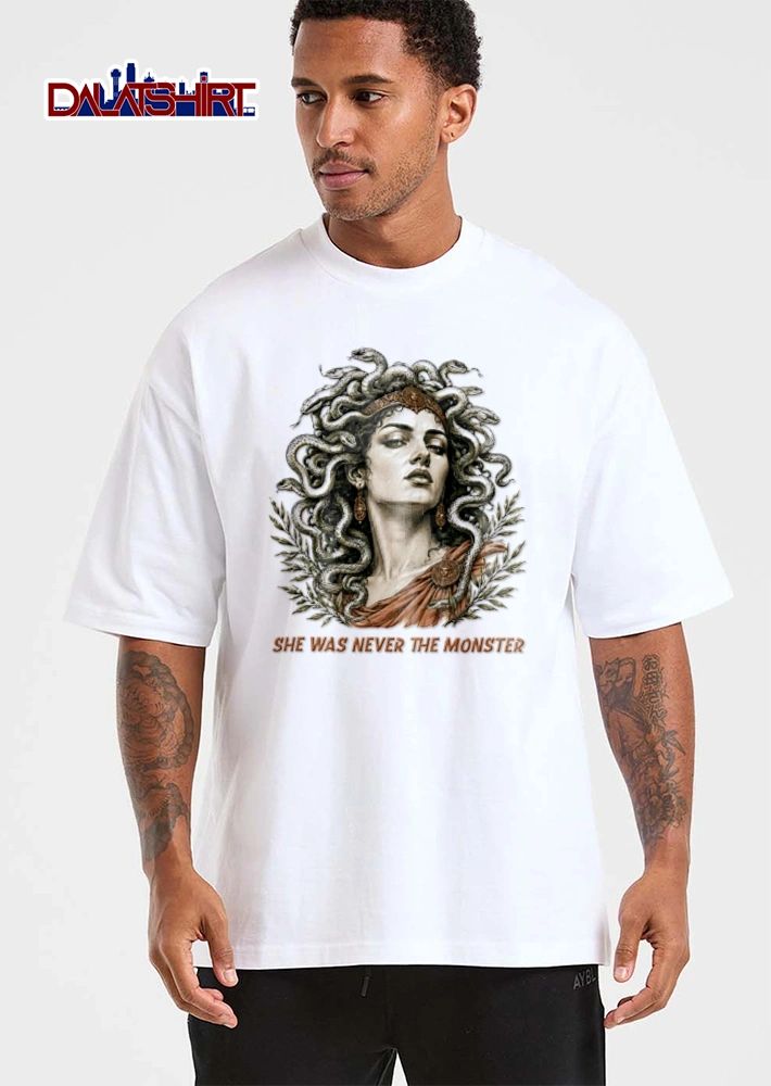 She Was Never The Monster Medusa snakes hair laurel leaves shirt