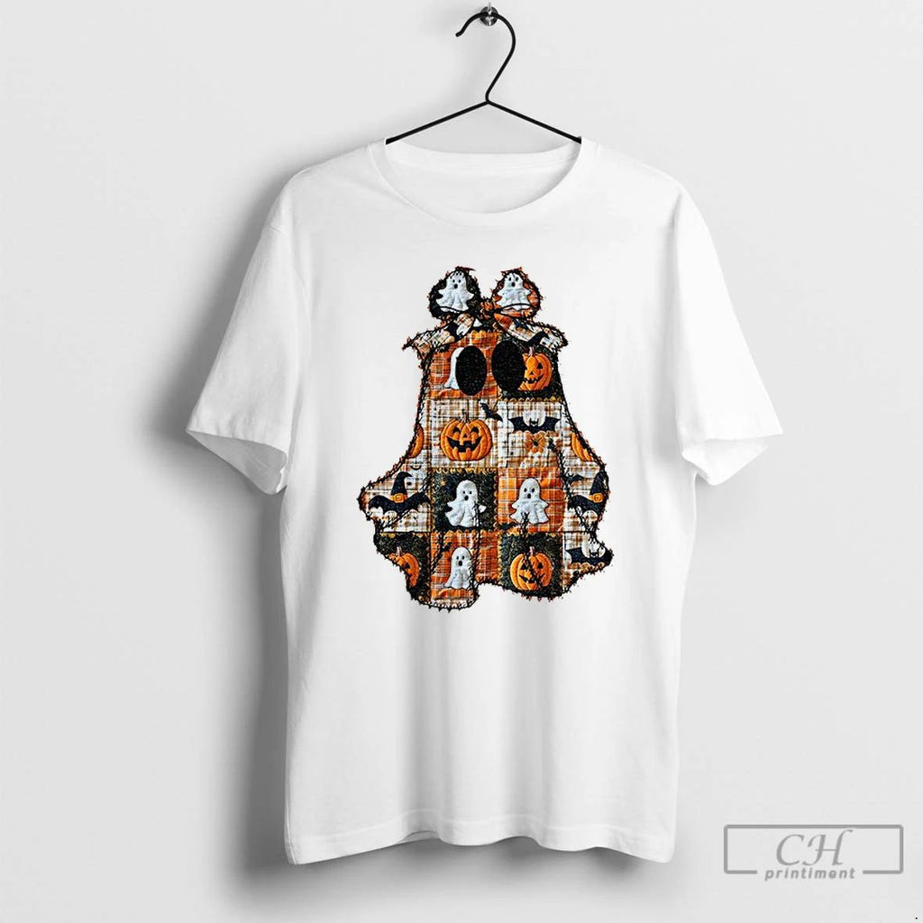 Halloween Vintage Quilt Ghost T Shirts