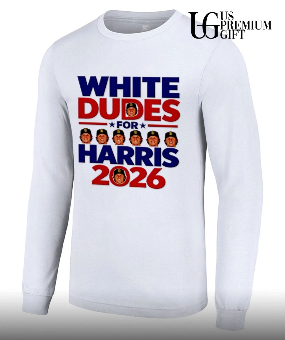 White Dudes For Harris 2026 shirt