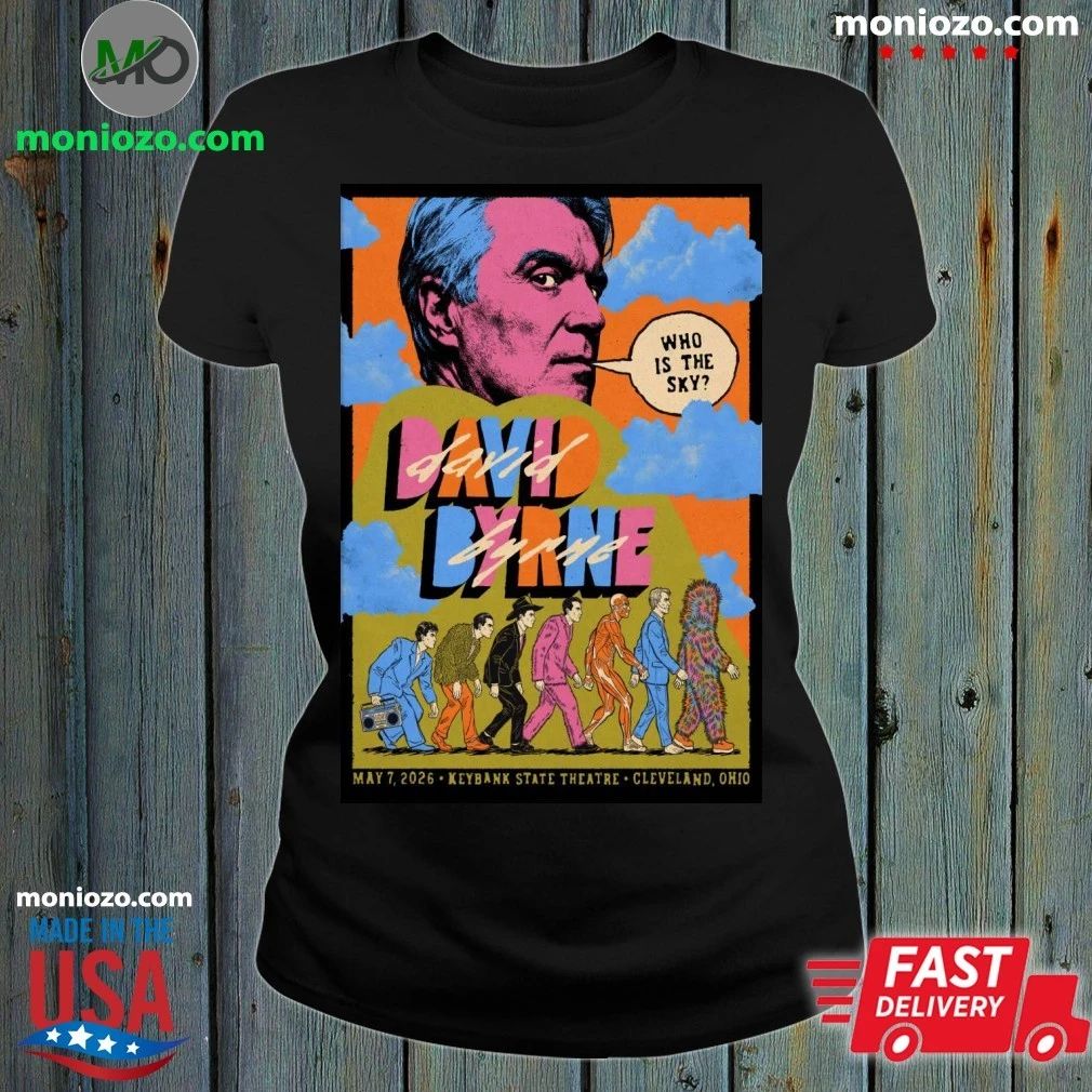 Original David Byrne May 7 2026 KeyBank State Theatre at Playhouse Square in Cleveland OH Poster Shirt