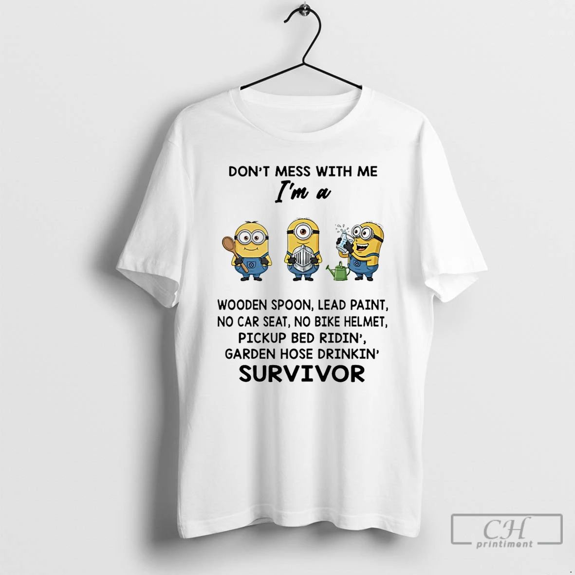 Classic Minion Dont Mess With Me Im A Wooden Spoon Lead Paint No Bike Helmet