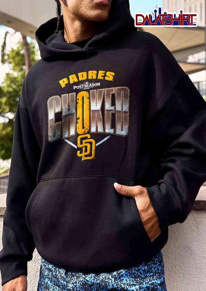 San Diego Padres Choked 2026 large bold text logo graphic shirt