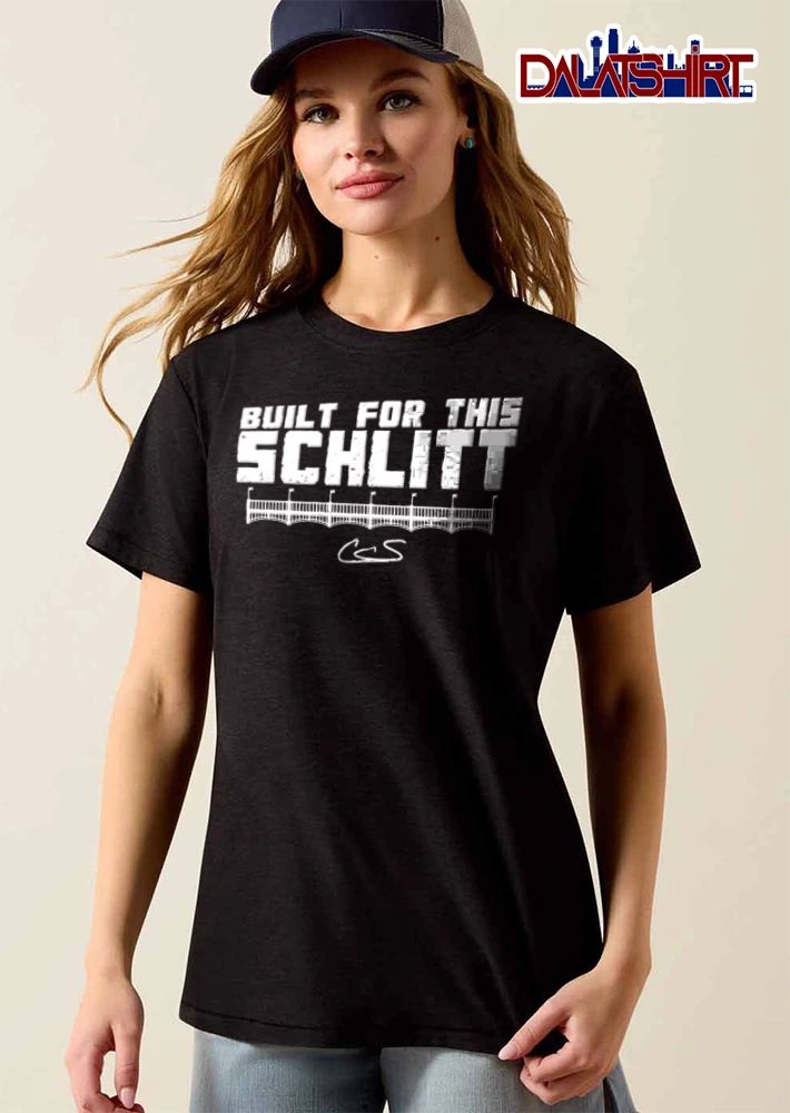 Built FOR This Schlitt white text bridge illustration signature shirt
