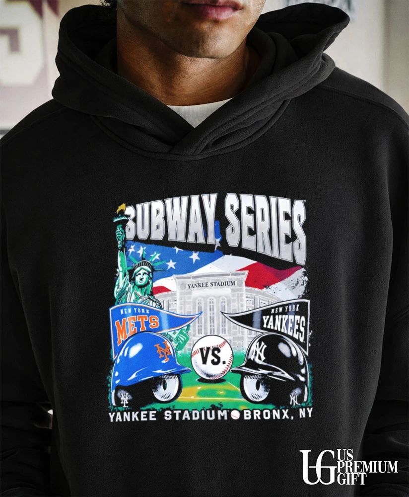 New York Yankees x New York Mets 2026 Subway Series helmets shirt