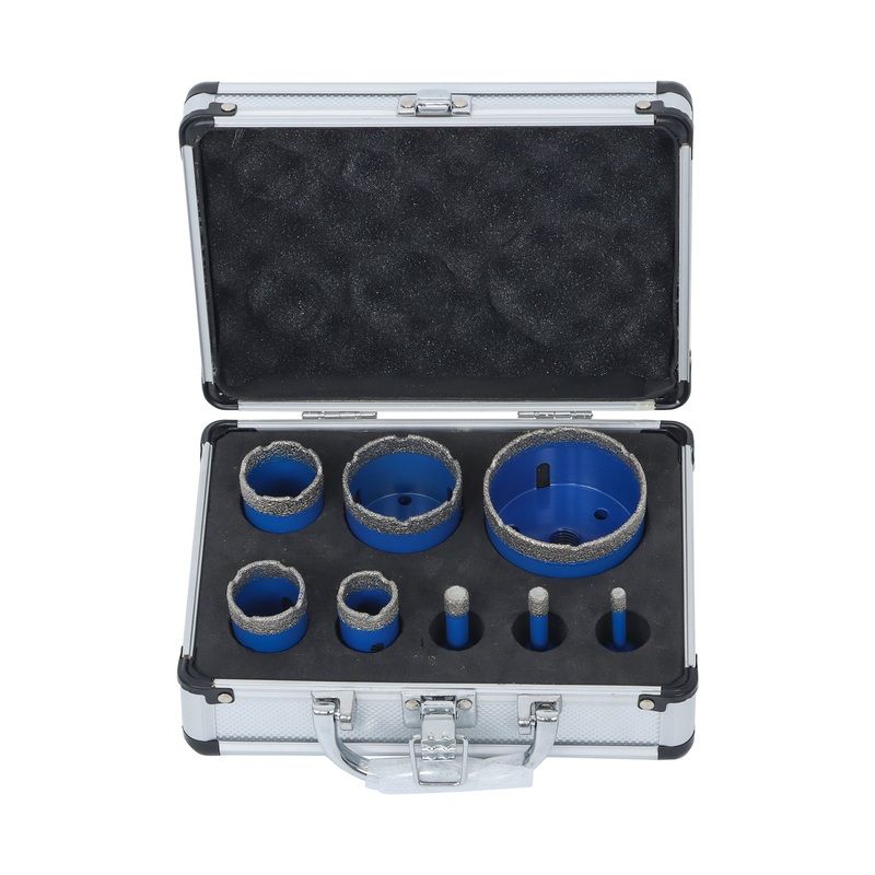 8-Pcs M14 Diamond Hole Saw Set 6-68mm for Tile, Porcelain, Marble, Granite
