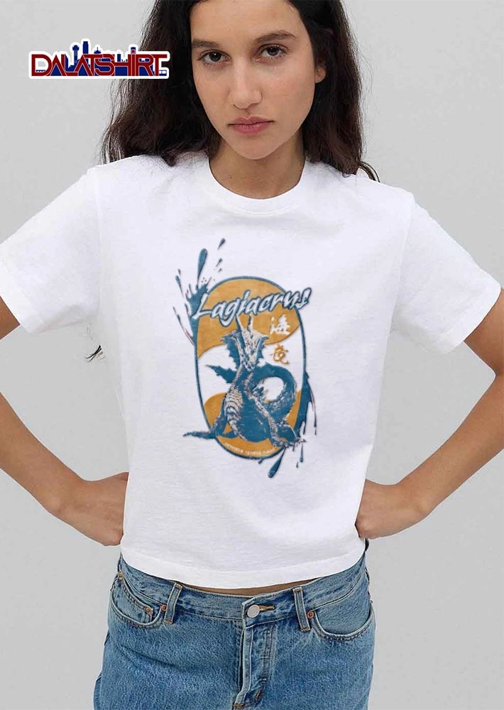 Monster Hunter blue dragon Monster oval frame shirt
