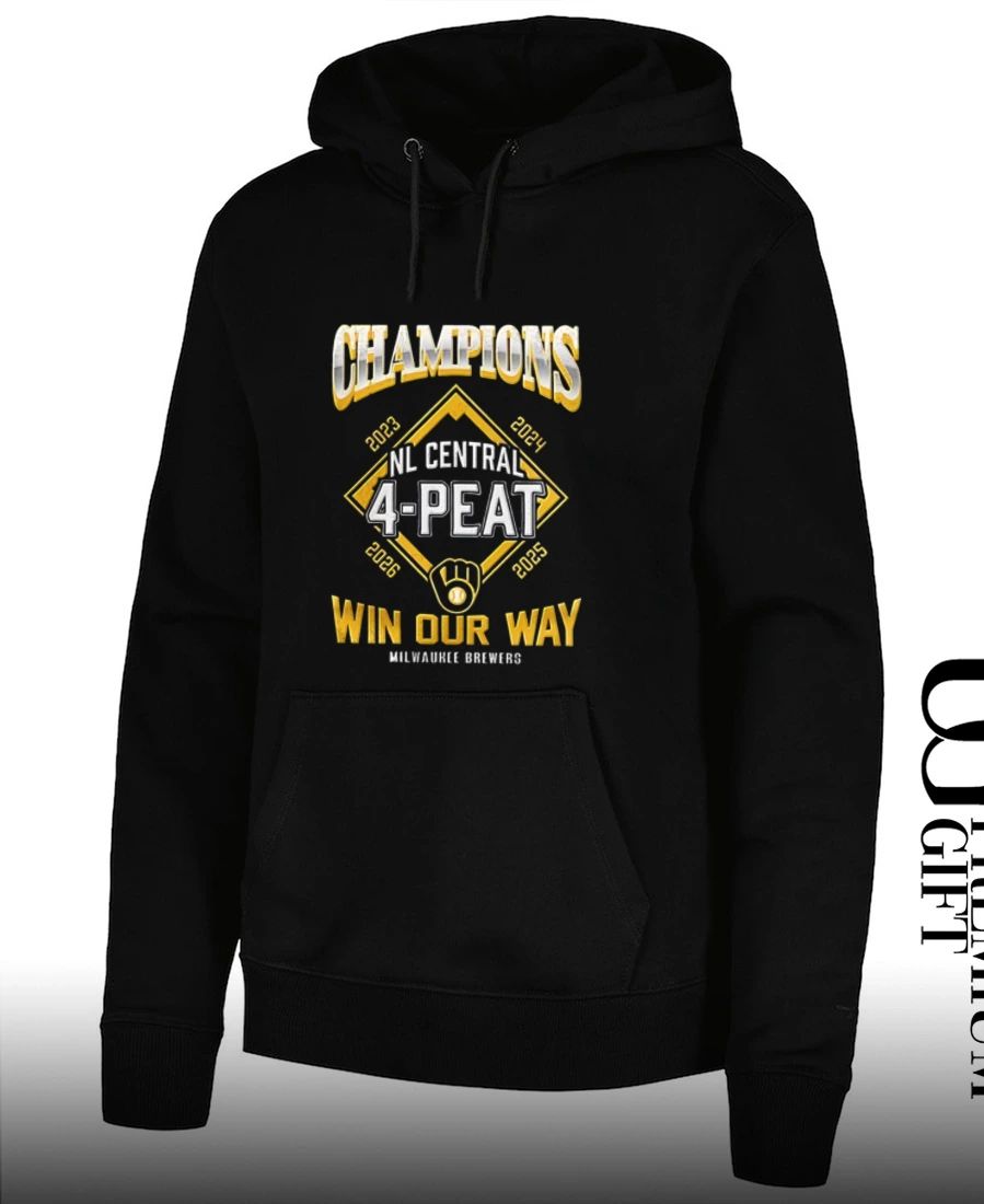 Milwaukee Brewers Win Our Way NL Central 4 Peat Division Champions 2026 shirt
