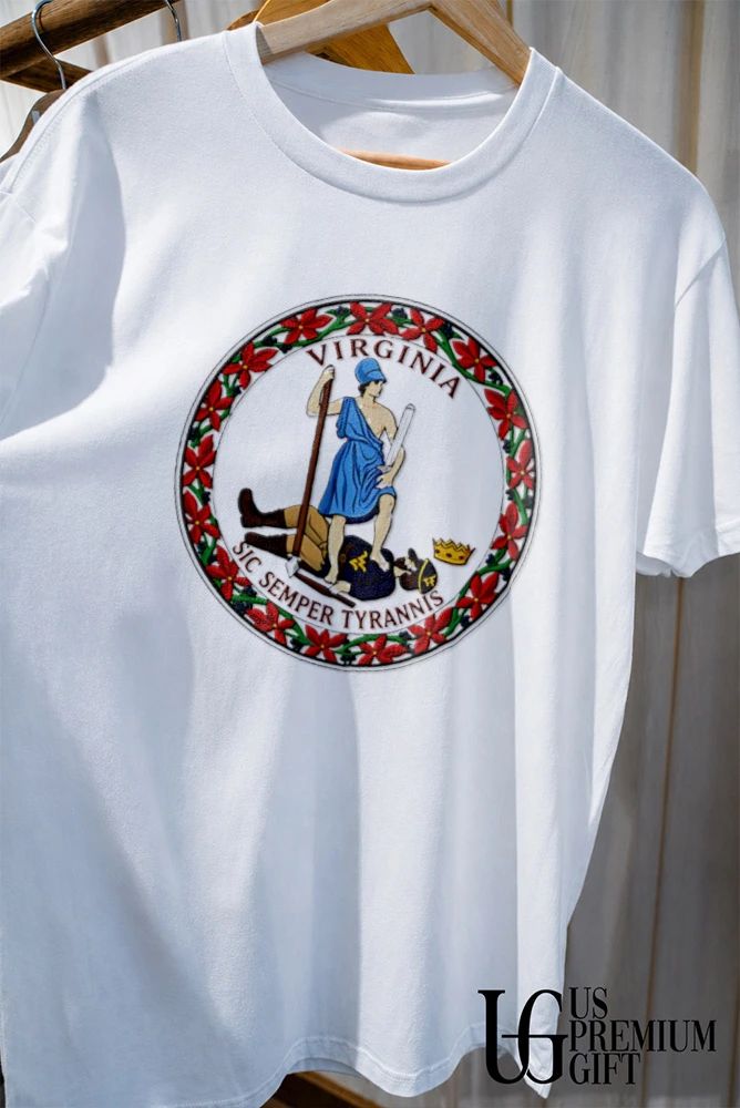 Virginia State Seal with West Virginia Mountaineers logo shirt