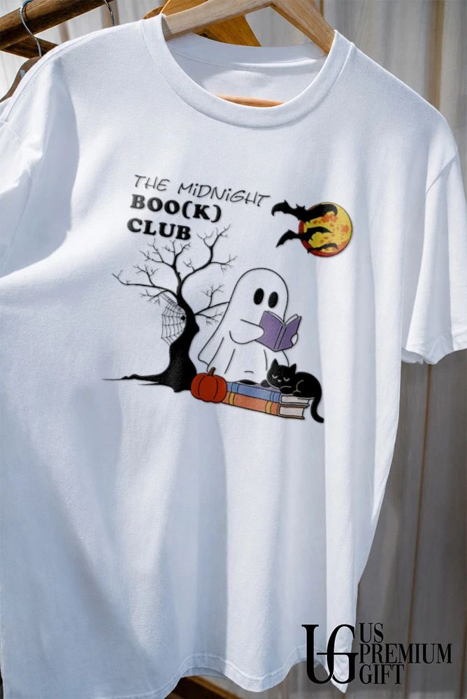 Midnight Book Club Boo and Cat Halloween shirt