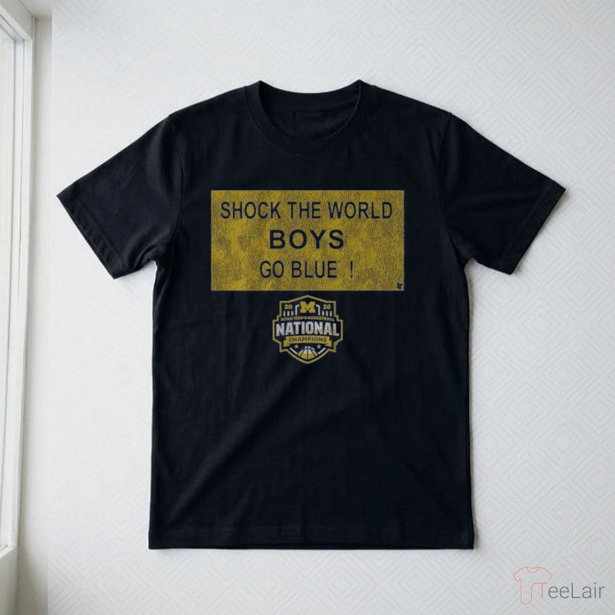 Michigan Wolverines MBB 2026 National Champions Shock The World Sign Shirt