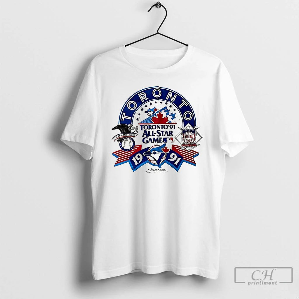 Classic Toronto Blue Jays All Star Mlb 1991 T Shirts Hoodie Longsleeve
