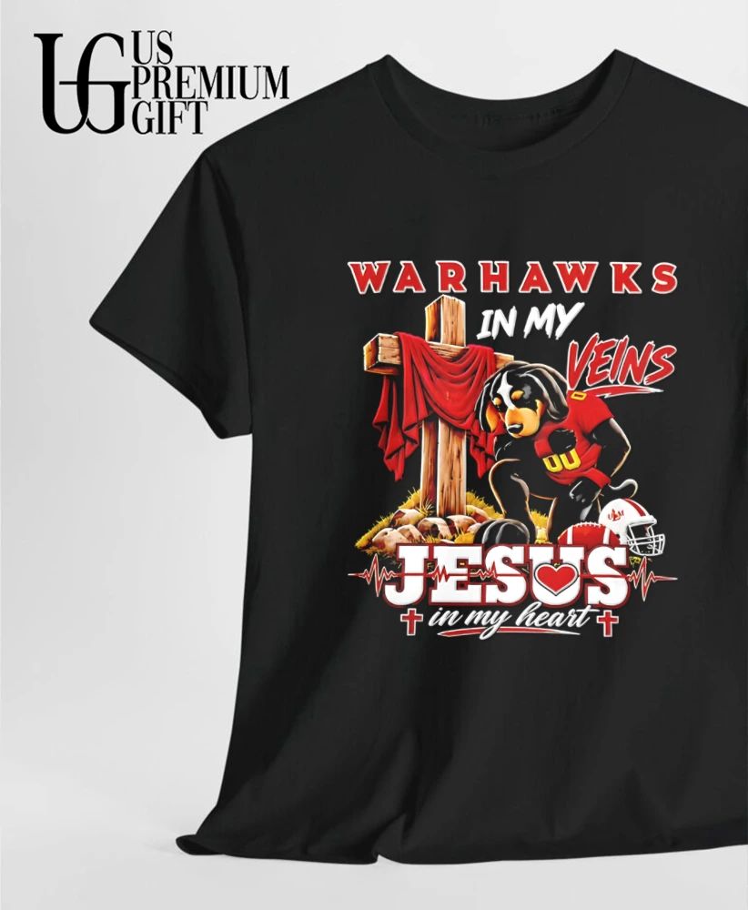 UL Monroe Warhawks Dog In My Veins Jesus In My Heart Faith Football mascot shirt
