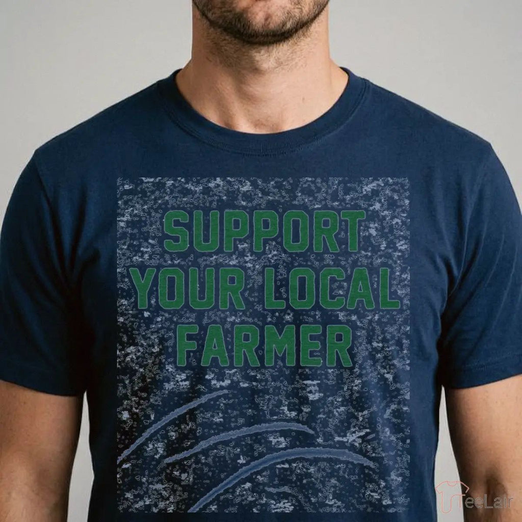 Support Your Local Farmer Vintage Blue T-Shirt