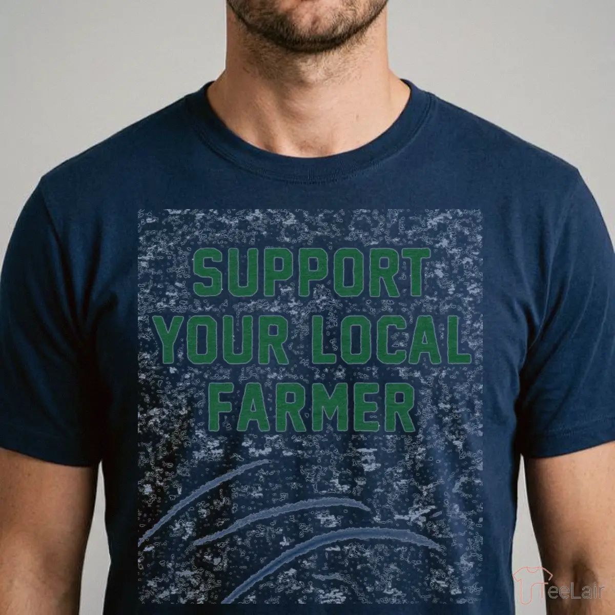 Support Your Local Farmer Vintage Blue T-Shirt