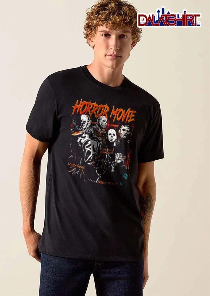 Scary Movie Merch Horror Movie Night Gifts Retro 90s Horror Movies shirt