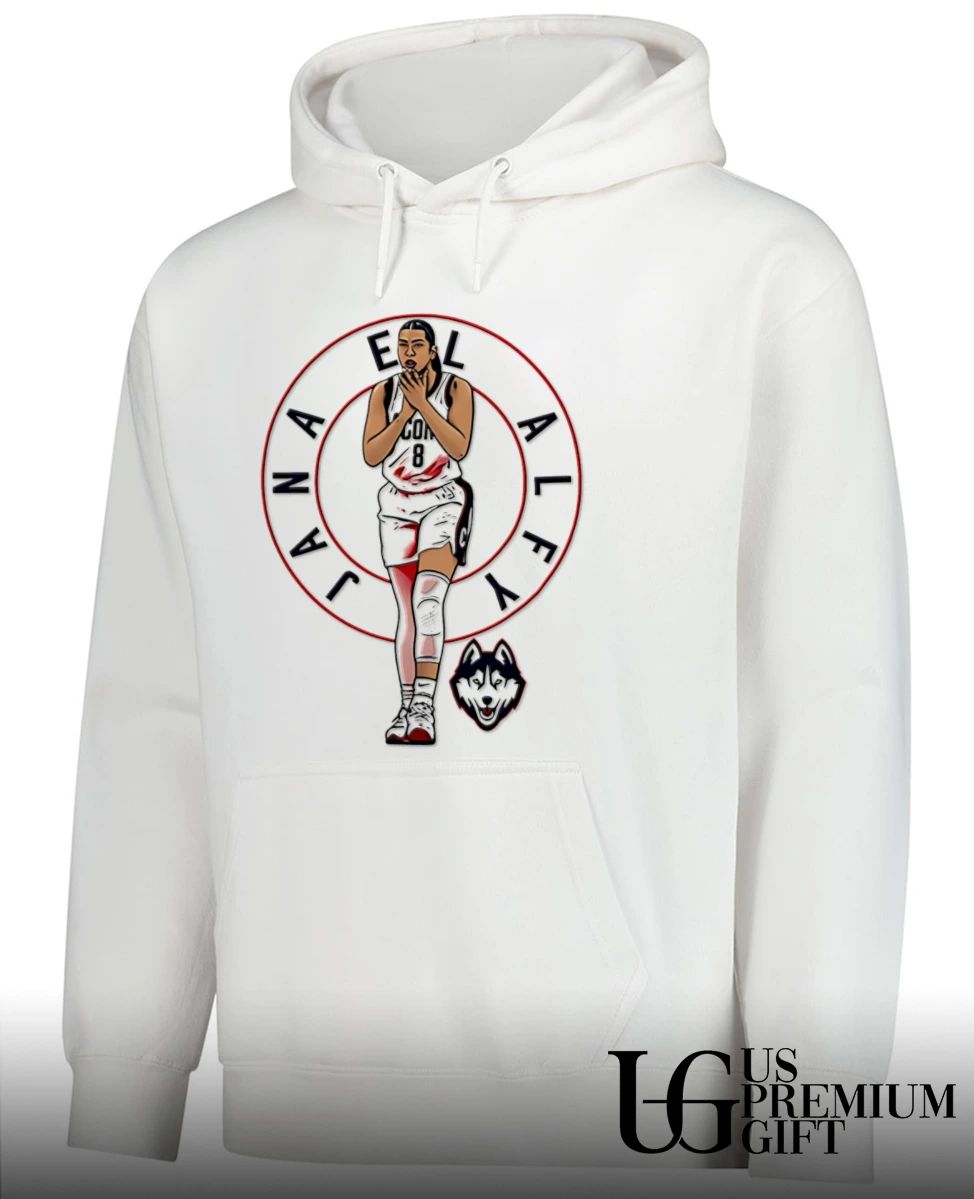 Jana El Alfy UConn Huskies 8 Basketball shirt