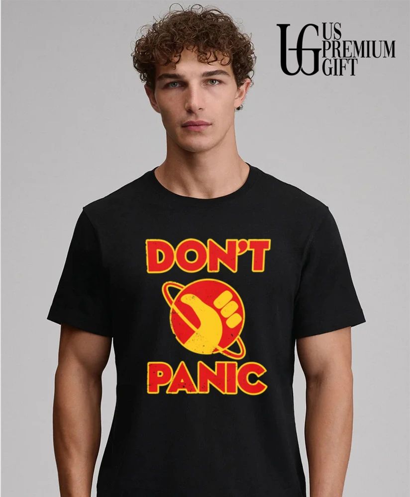 Don’t Panic thumb signal planet space shirt