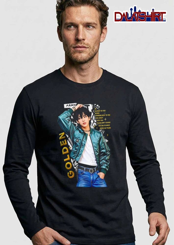 Jungkook young man green bomber jacket shirt