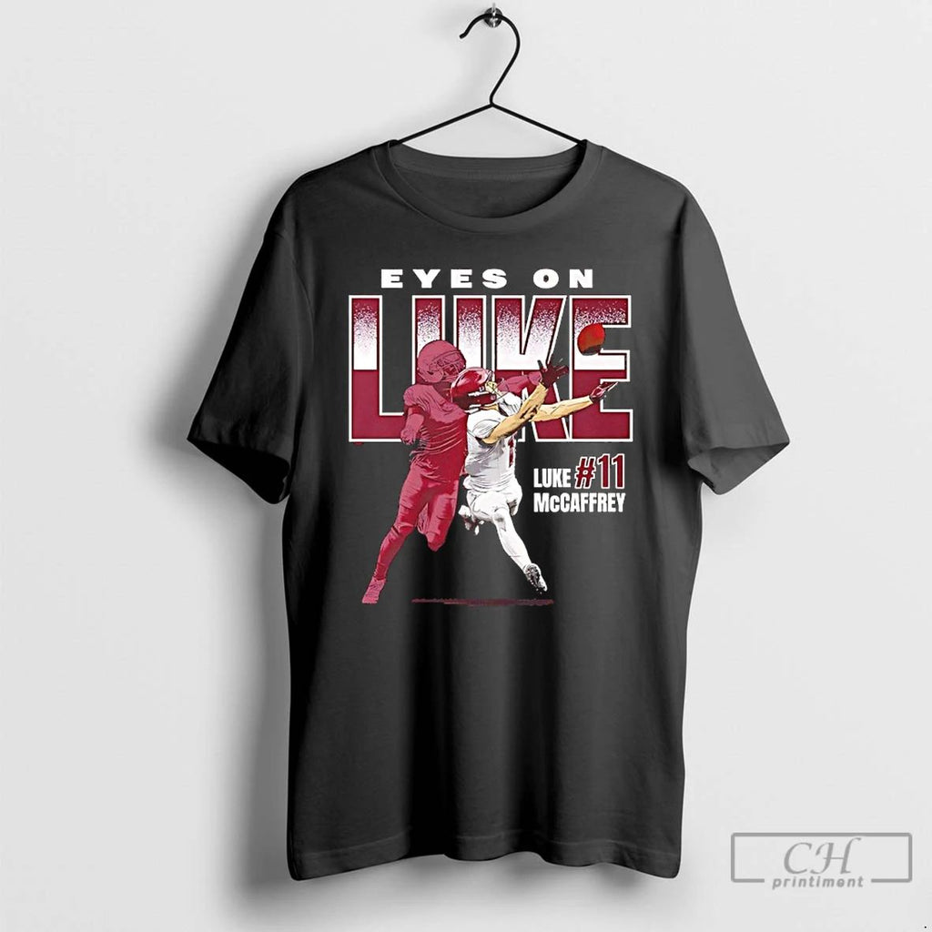 Luke Mccaffrey 11 Washington Commanders Wr Eyes On Luke T Shirts