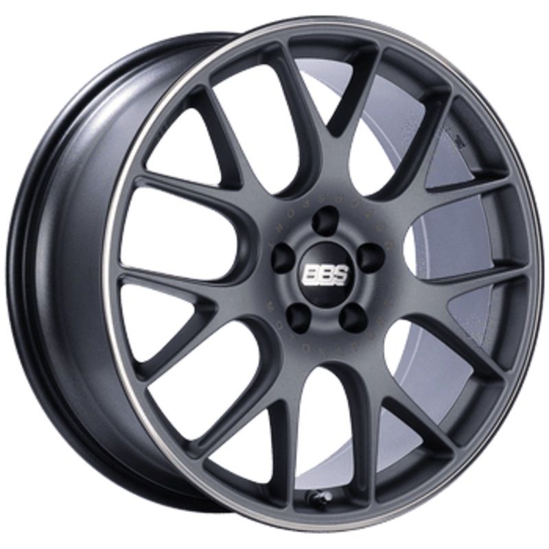 BBS Wheels CHR Satin Titanium Gray w/ Polished Outer Lip Ring 19×8.5 | 5×112 (CH122TIPO)