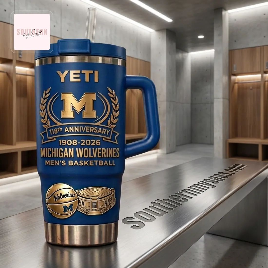 YETI Michigan Wolverines 118th Anniversary Men’s Basketball Handled Tumbler