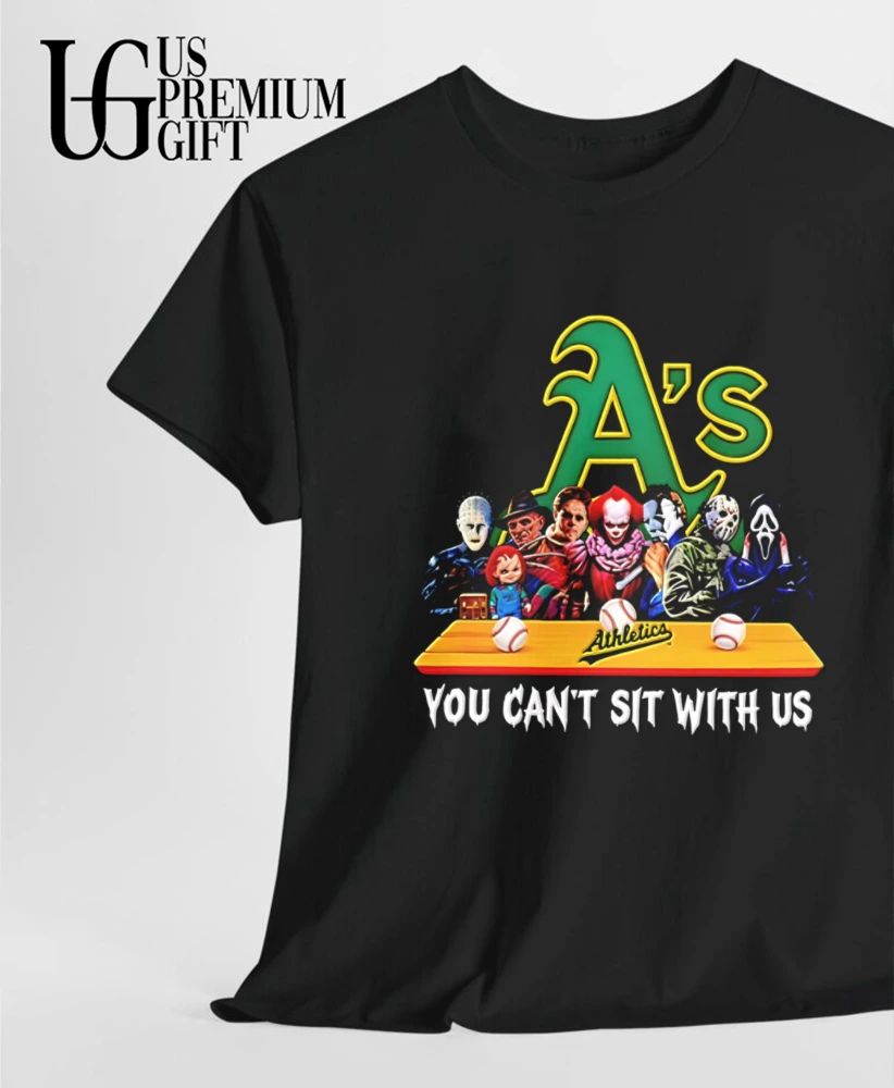 Oakland Athletics horror movie characters you can’t sit with us Halloween shirt