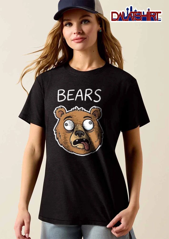 Chicago Bear head tongue out meme shirt