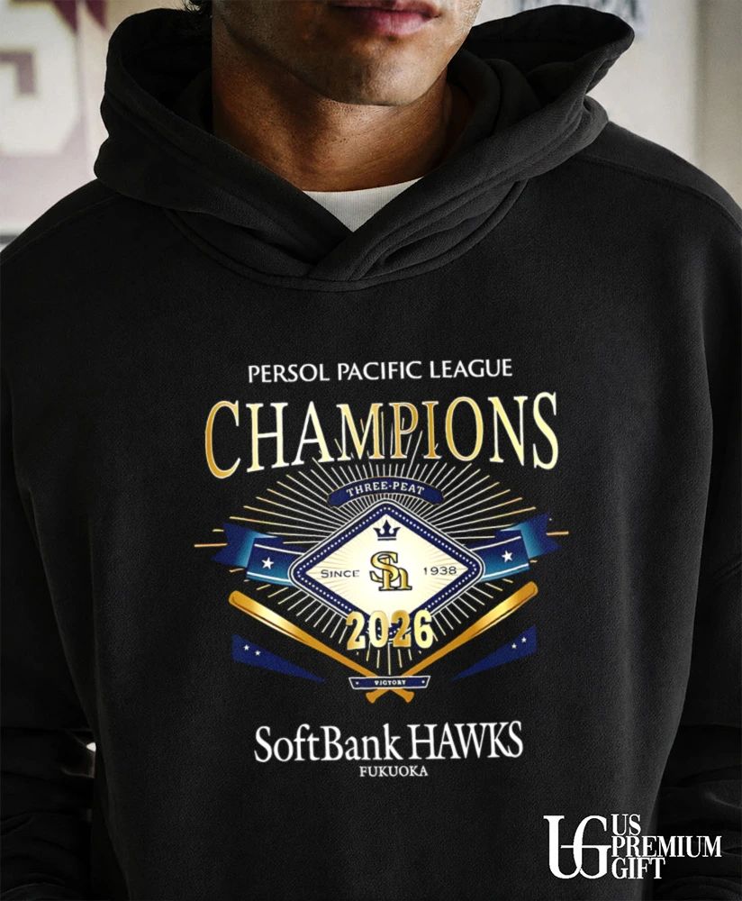 Fukuoka SoftBank Hawks 2026 Persol Pacific League Champions shirt