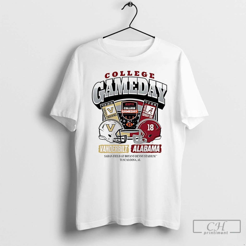 Classic Alabama Vs Vandy College Gameday Matchup Ticket 2025 T Shirts Hoodie Longsleeve
