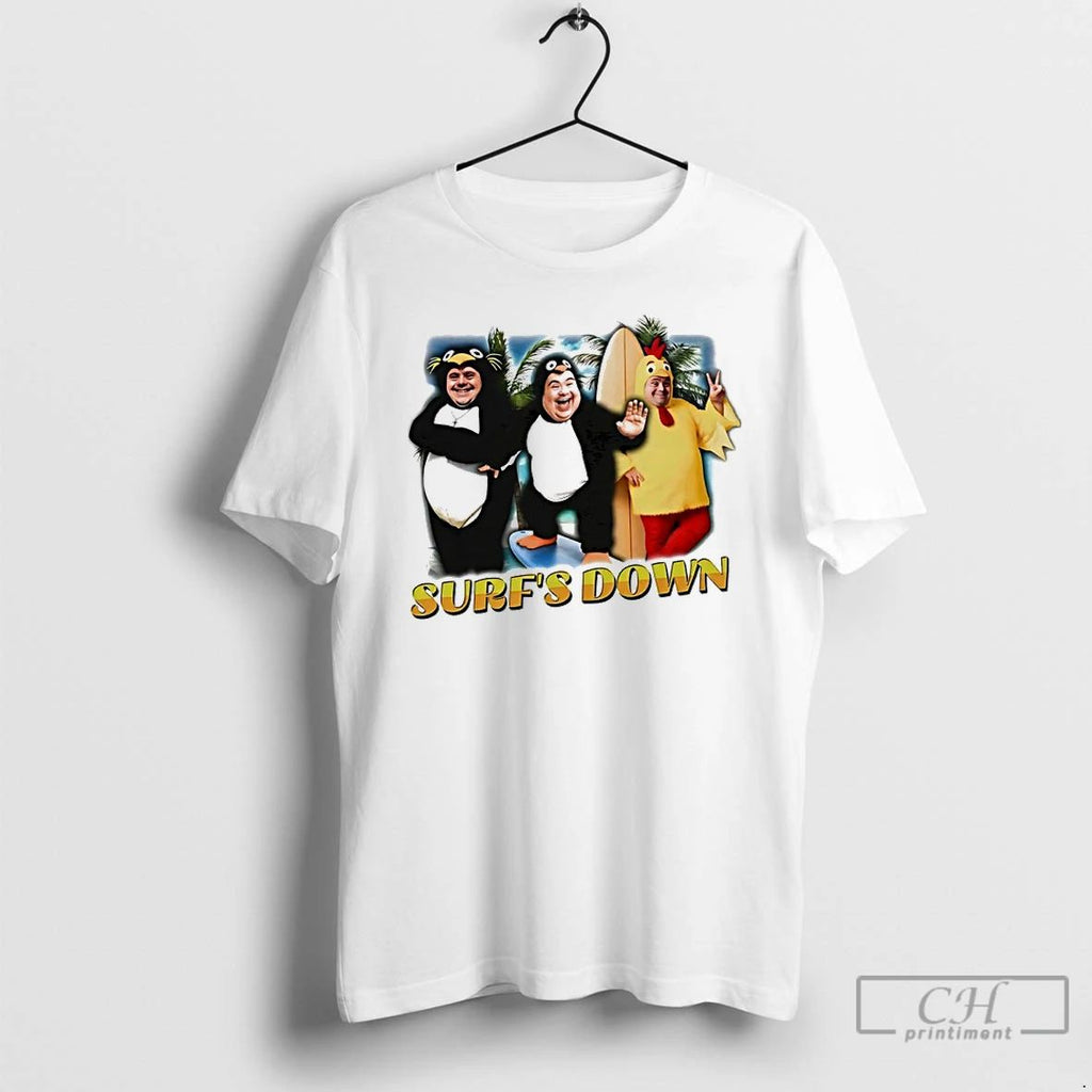 Classic Surfs Down Surfs Up Parody T Shirts Hoodie Longsleeve