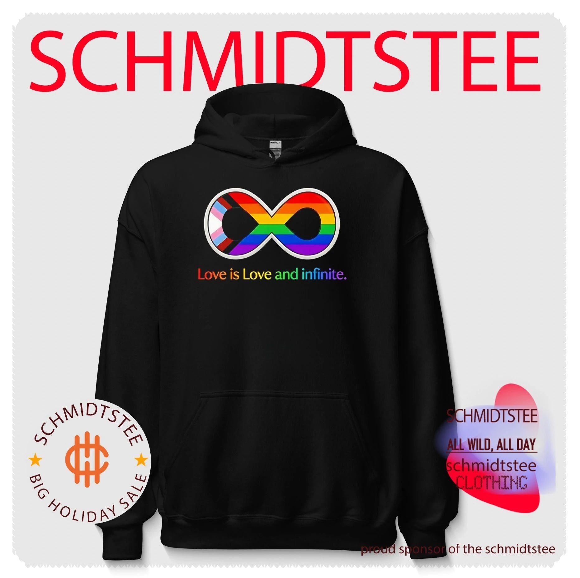 Love is Love and infinite Progress Pride flag shirt