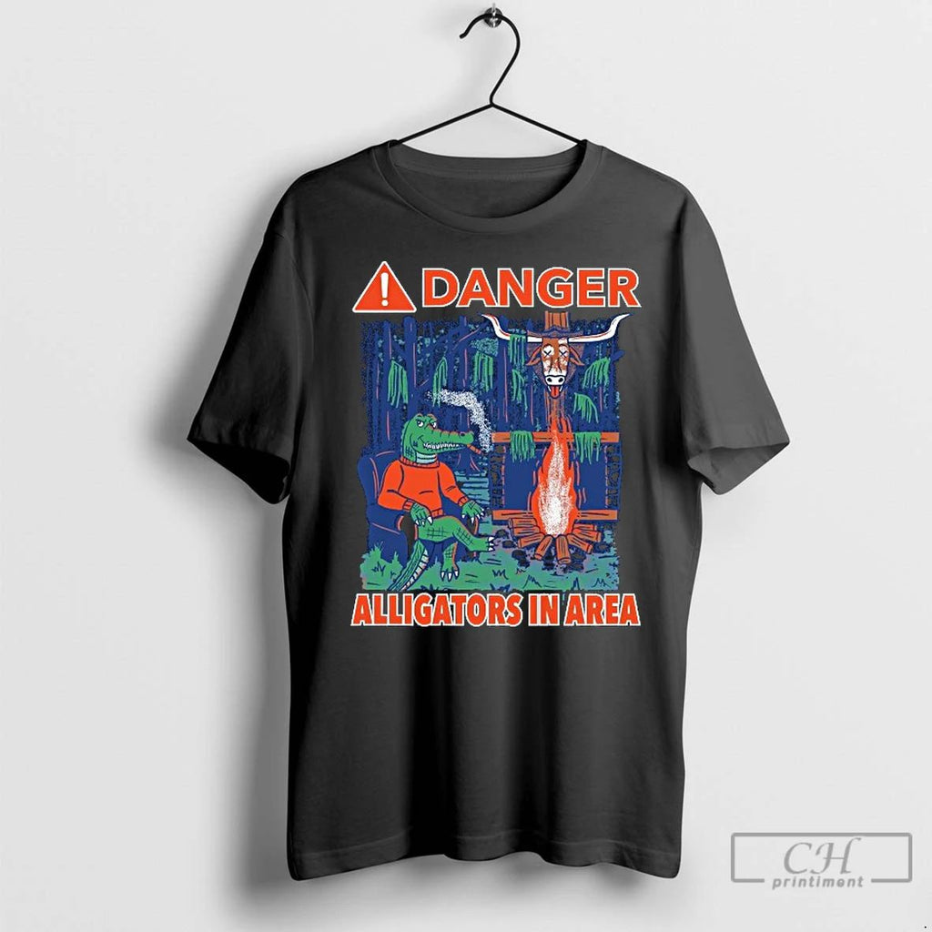 Premium Florida Gators Vs Texas Longhorns Danger Alligators In Area Mascot