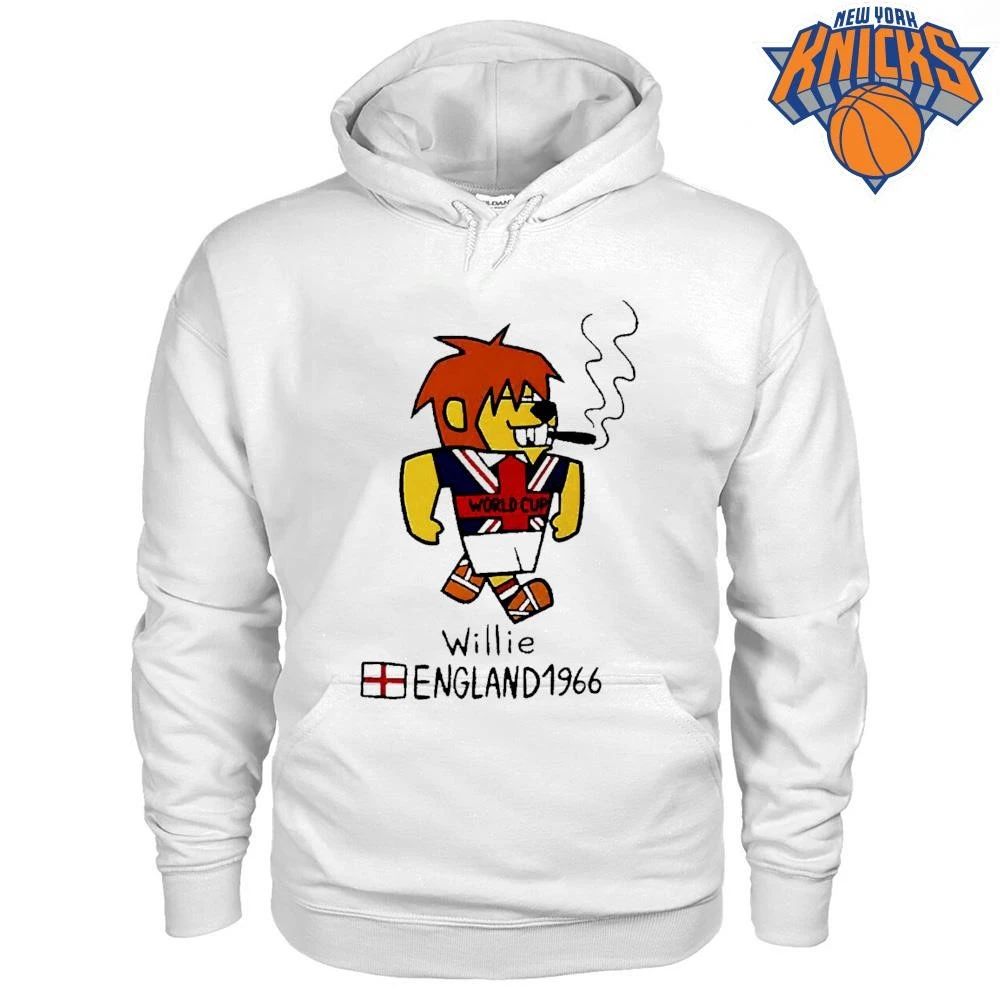 World Cup Willie England 1966 mascot cartoon smoking Cigar Soccer Tournament shirt