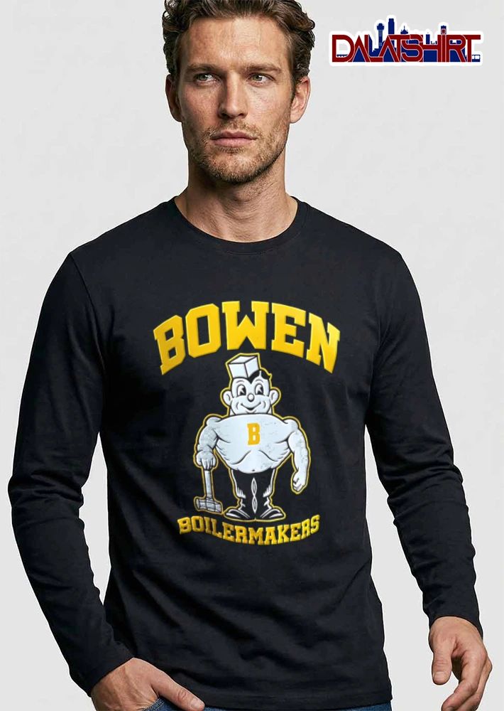 Purdue University Bowen muscular mascot holding sledgehammer cartoon shirt