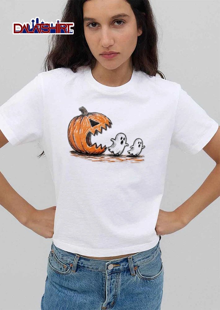 Jack O lantern chasing ghosts shirt