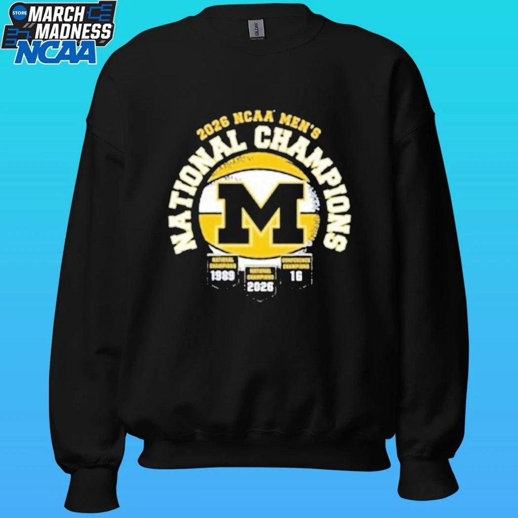 Michigan Wolverines Youth Navy Blue 2026 Men’s Basketball National Champions Shirt