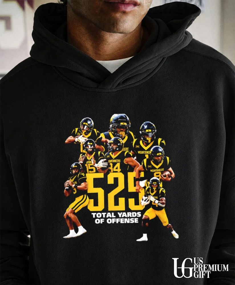 Virginia Mountaineers 525 Total Yards of Offense West shirt