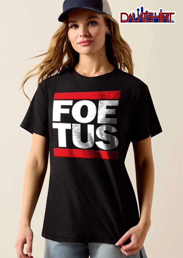 Foetus white text black background red bars shirt