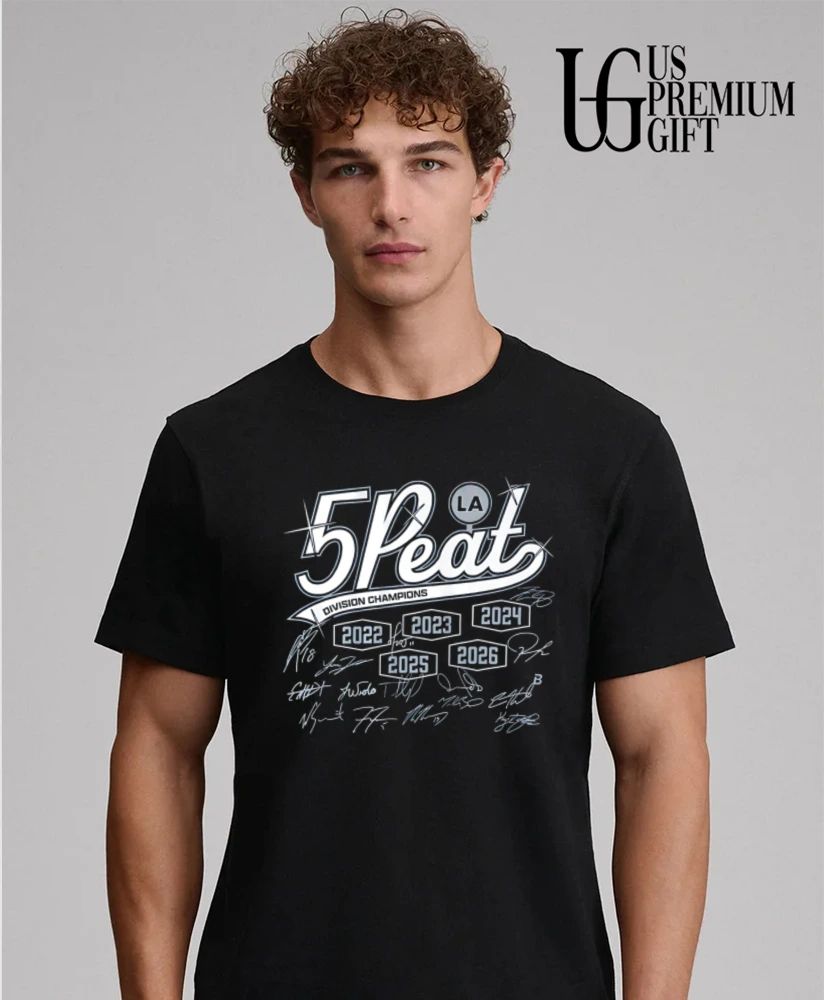 Los Angels Baseball 5 Peat Division Champions signature shirt